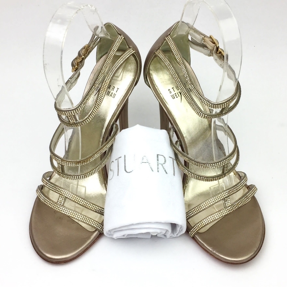 Stuart Weitzman Stops Traffic Crystal  sandals sz - Picture 10 of 15